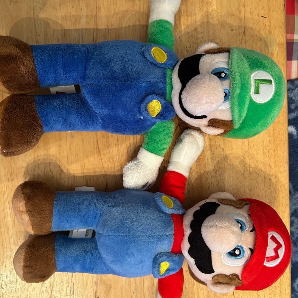 Nintendo Mario and Luigi Plush Toys - Red, Green, Blue